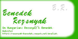 benedek rezsnyak business card